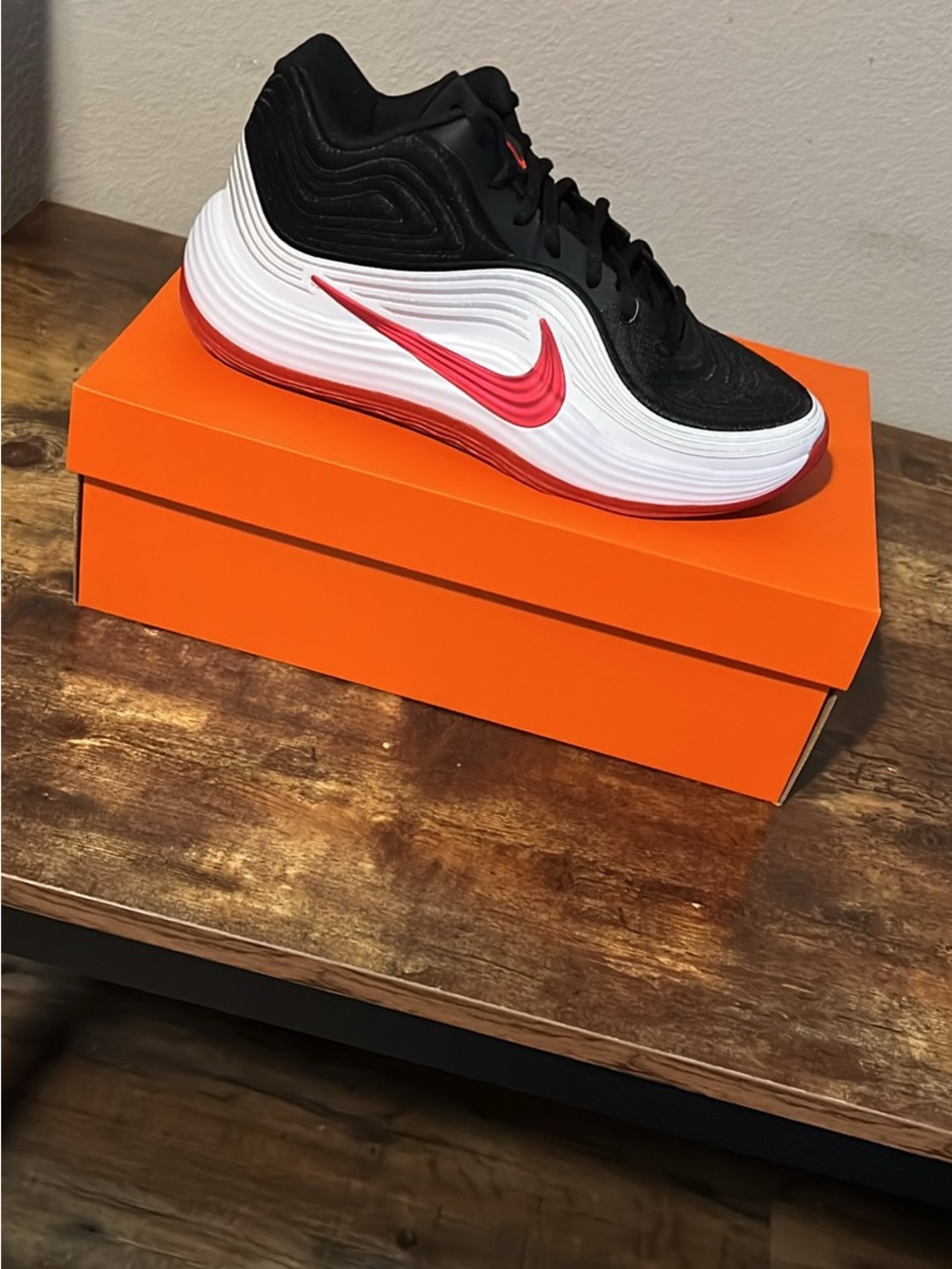 Nike Precision 8 Mid in Black, White, Red